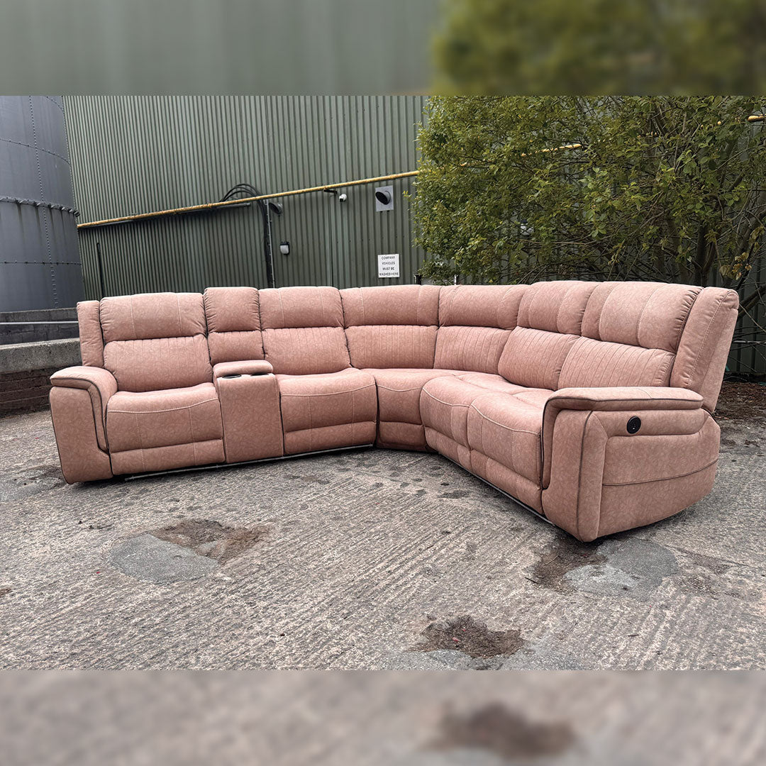 Hannah Electric Corner Sofa Micro Fibre Fabric (270cm x 230cm)