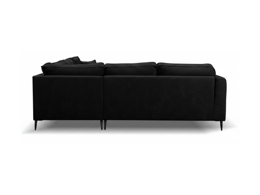 Ascot Black Corner Sofa Boston Fabric