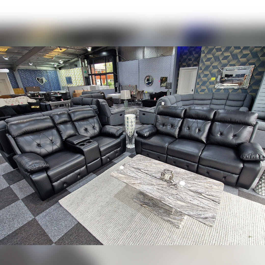 Prada Leather Recliner Sofa 3+2 Seater