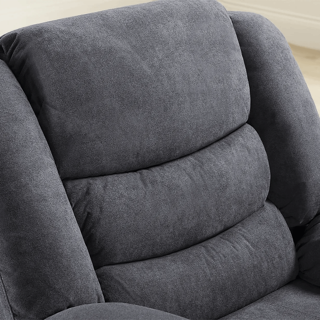 MNS Roma Fabric Recliner Sofa Arm Chair Grey
