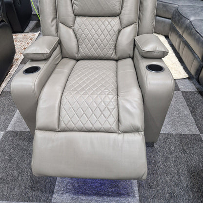 Orlando Electric Recliners Leather Arm Chair (Black, Grey,Brown) /LED LIGHTS/USB PORTS