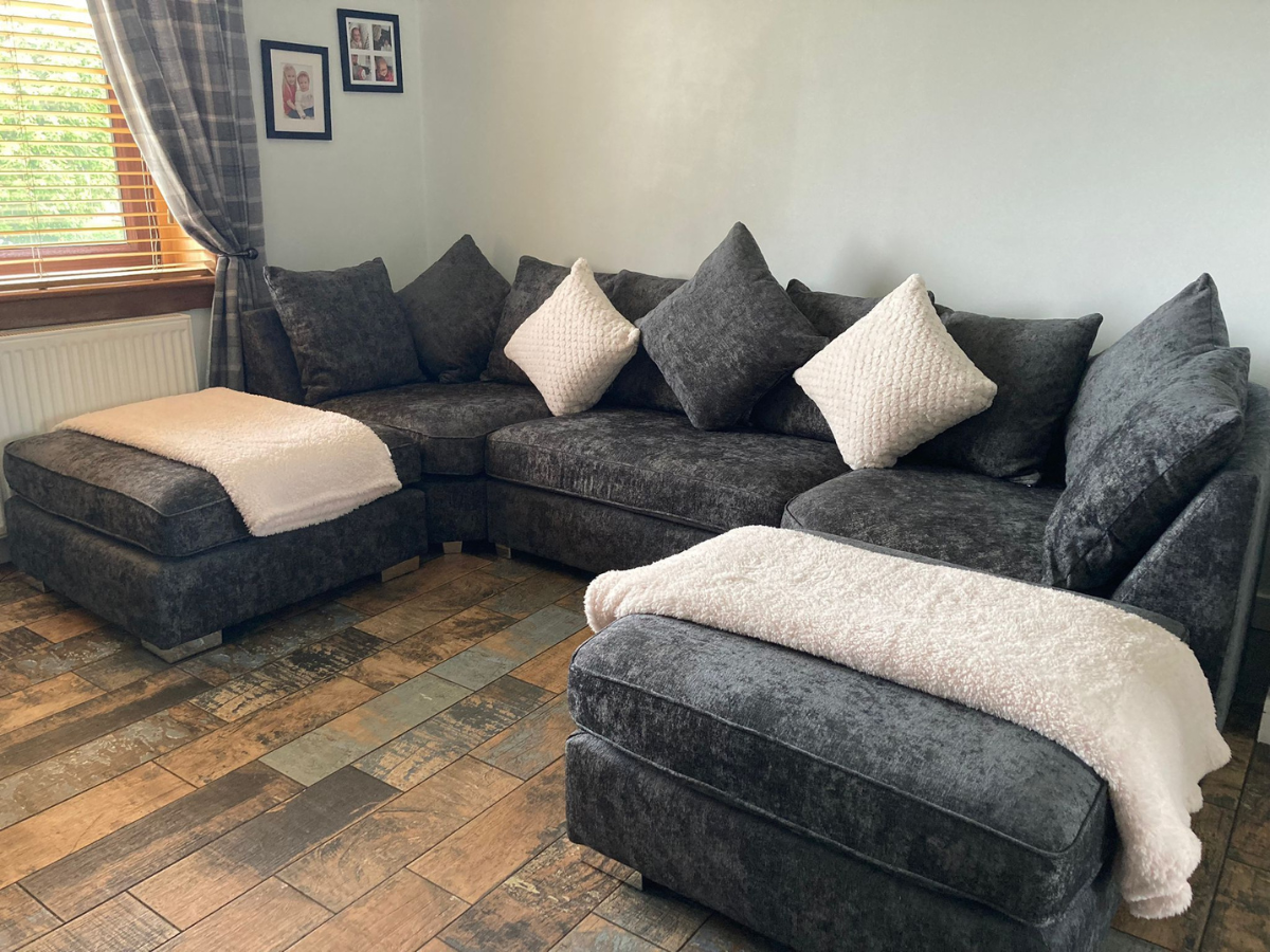 London U Shaped Sofa Soft Chenille