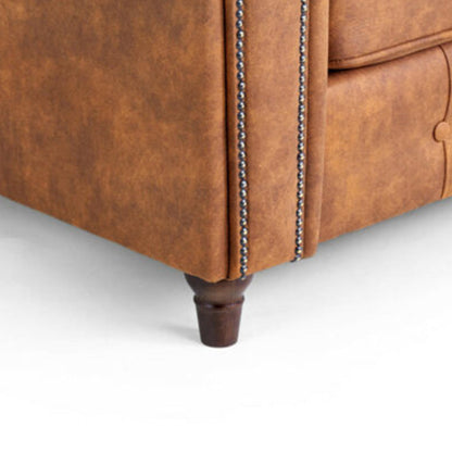 Oakland Leather Sofa 3+2 Seater Tan