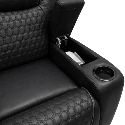 Malaga Leather Electric Recliner Sofa Set With Cupholders and Speakers – 3+2 Seater Sofa Set