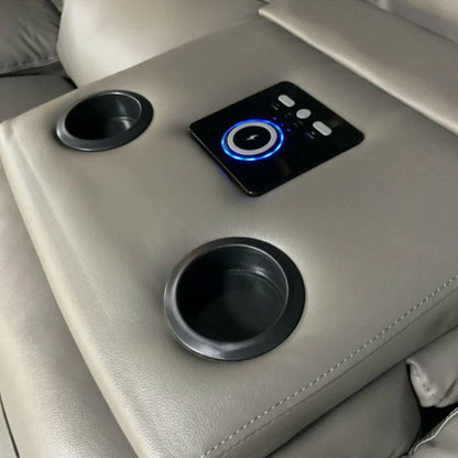 Valencia Leather 3+2 Recliner with cupholders and bluetooth speaker system