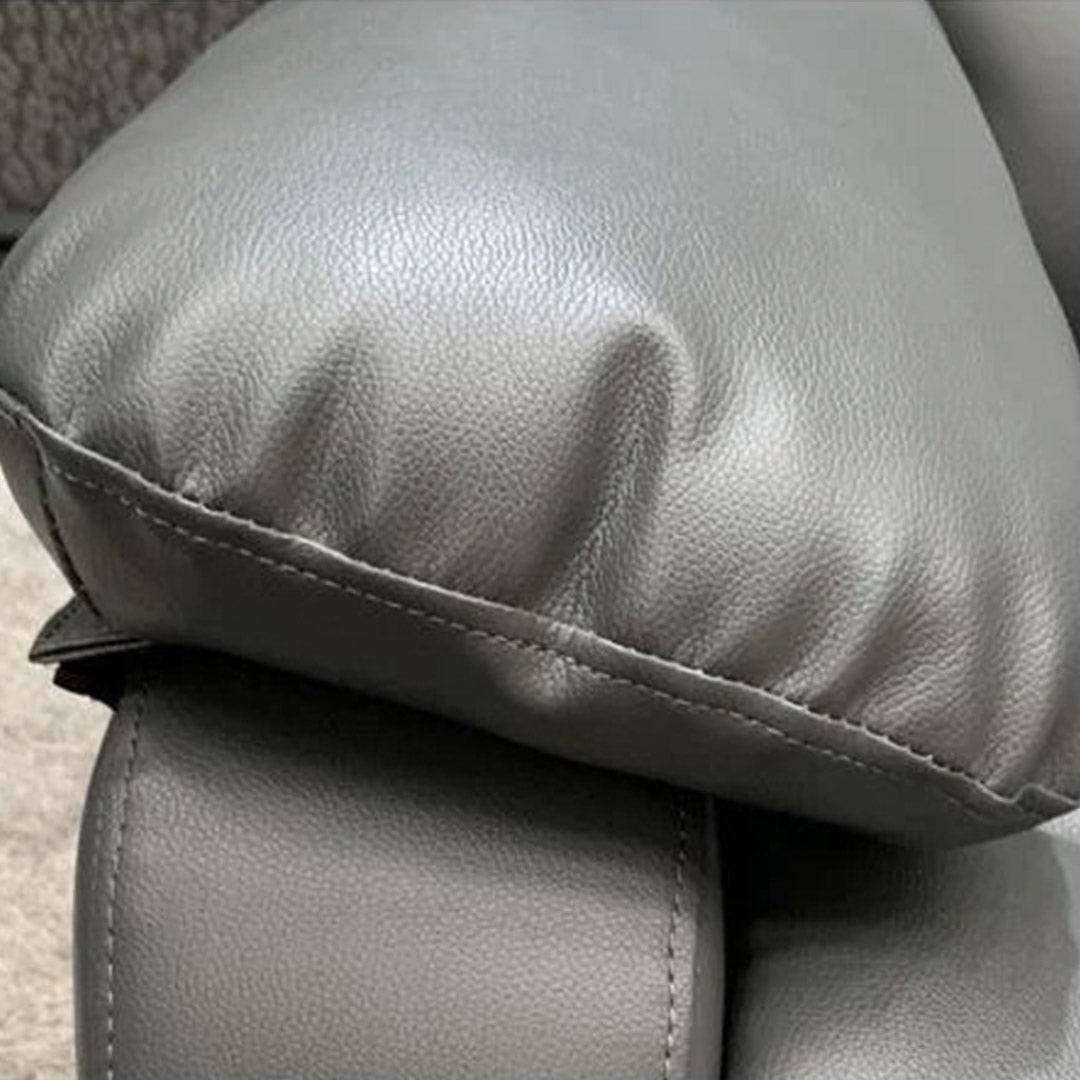 MNS Leather Recliner Sofa with Cupholders - 3+2 Seater Sofa - Black (3+2 Seater)