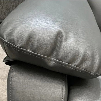 MNS Leather Recliner Sofa with Cupholders - 3+2 Seater Sofa - Black (3+2 Seater)