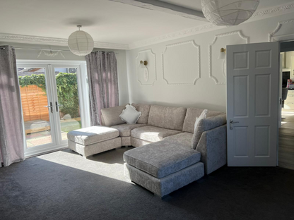 Brixton U Shaped Sofa Silver