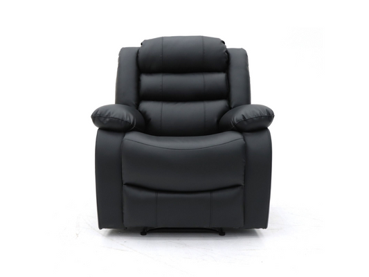 Sorrentino Recliner Chair Black Leather