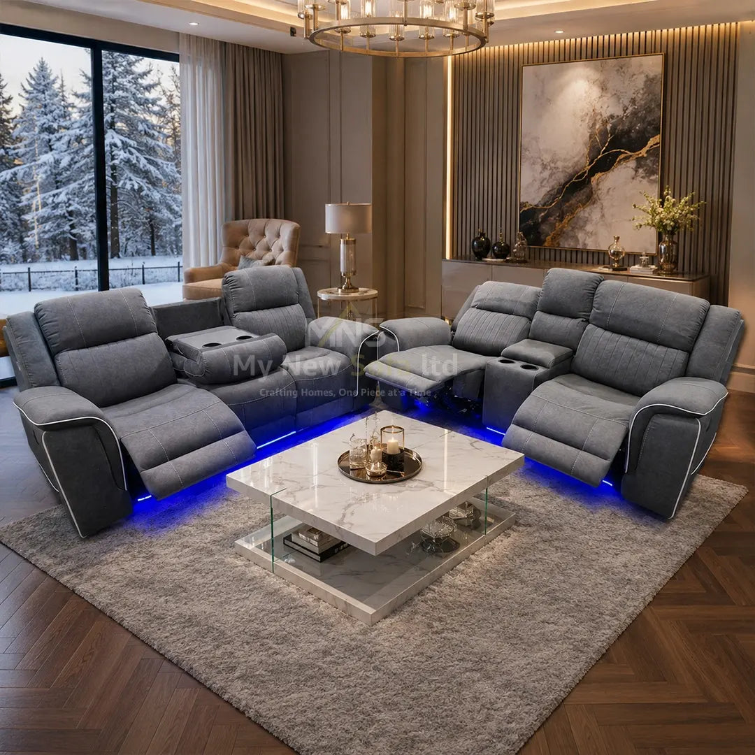 Hannah Electric Recliner 3+2 Sofa Micro Fibre Fabric
