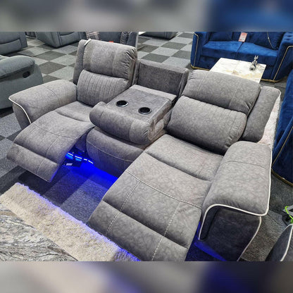 Hannah Electric Recliner 3+2 Sofa Micro Fibre Fabric