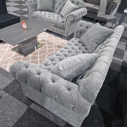 Elegance Chesterfield Sofa 3+2 GREY