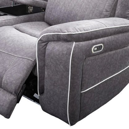 Hannah 3+2 Electric Recliner Sofa – Micro Fibre Fabric & Bluetooth Speakers