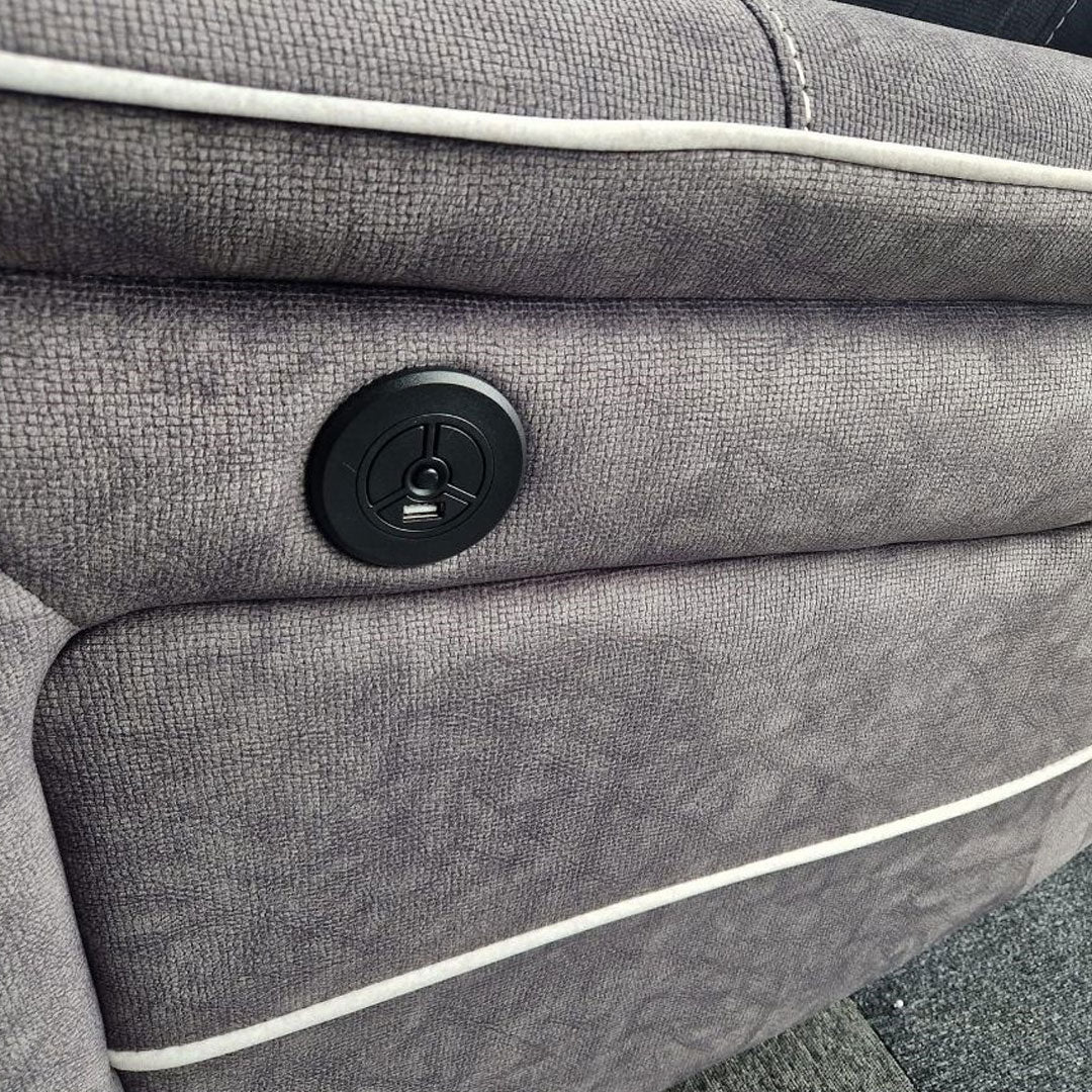 Hannah Electric Corner Sofa Micro Fibre Fabric (270cm x 230cm)