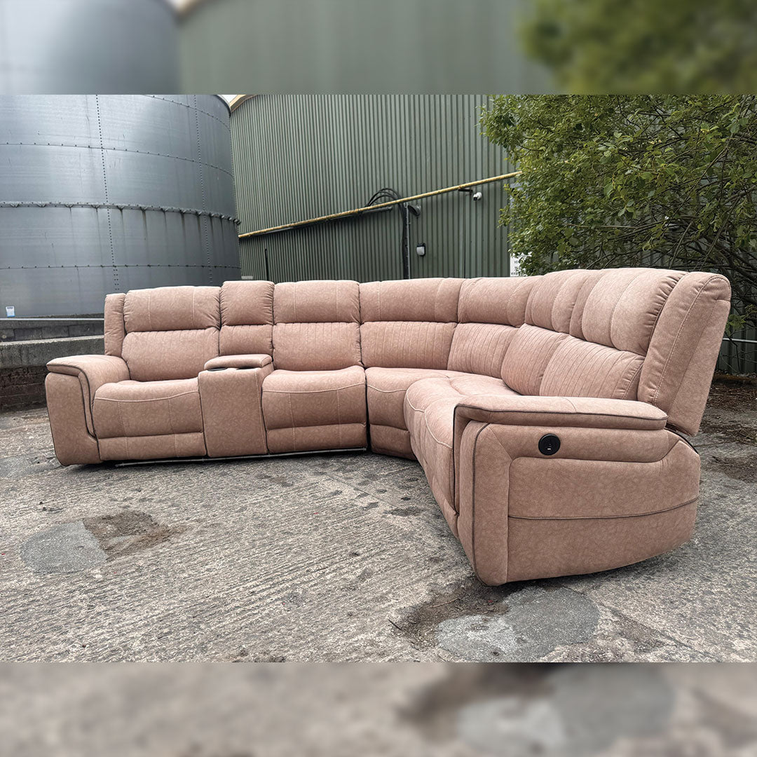 Hannah Electric Corner Sofa Micro Fibre Fabric (270cm x 230cm)