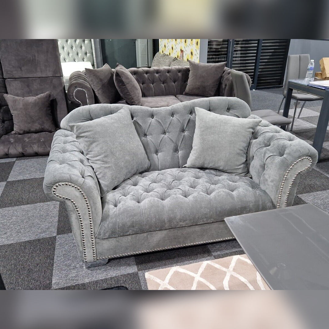 Elegance Chesterfield Sofa 3+2 GREY
