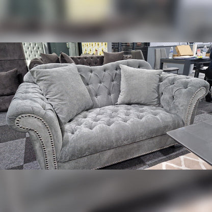 Elegance Chesterfield Sofa 3+2 GREY