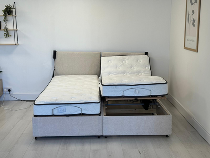 Restpocket Electric Adjustable Bed Chenille With Pocket Mattress and Headboard