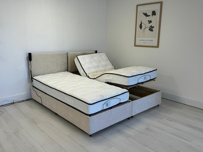Restpocket Electric Adjustable Bed Chenille With Pocket Mattress and Headboard