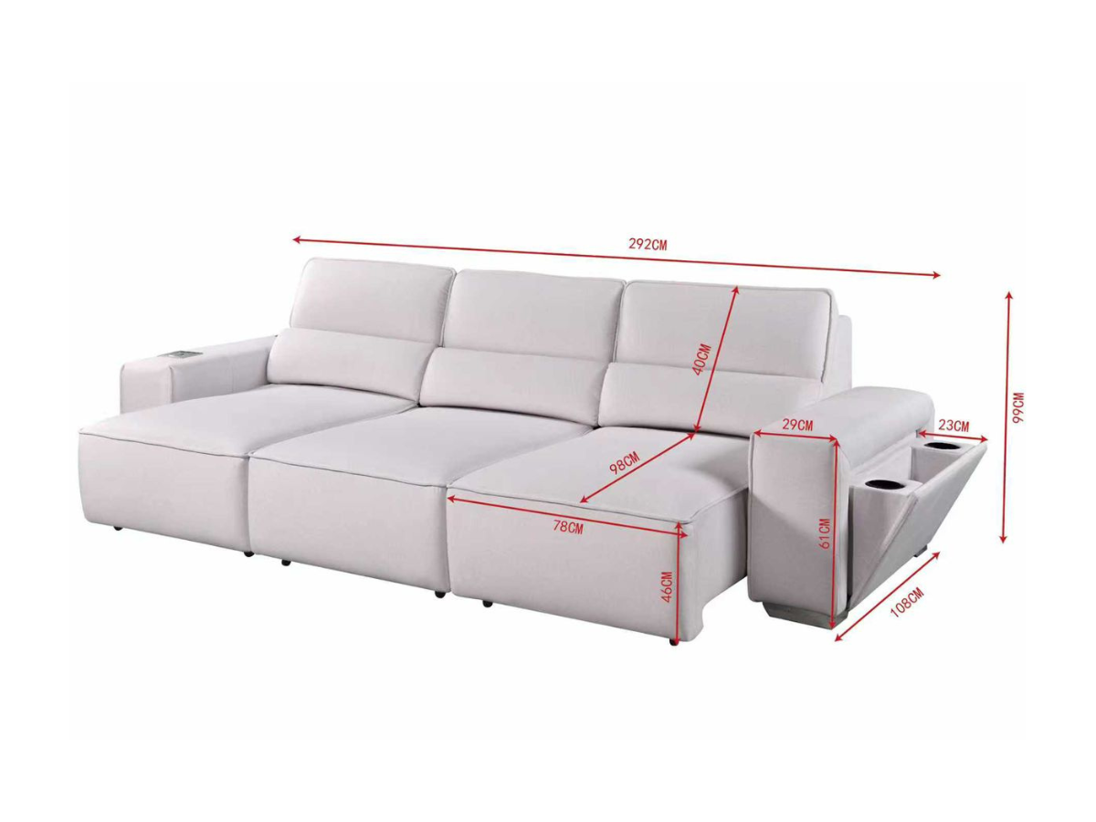 Alpine Electric Sofa Bed Soft Chenille