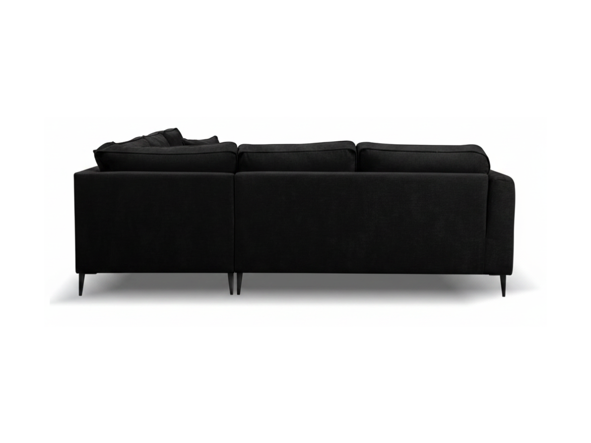 Ascot Black Corner Sofa Boston Fabric