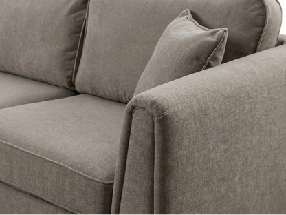Ascot Chocolate Corner Sofa Boston Fabric