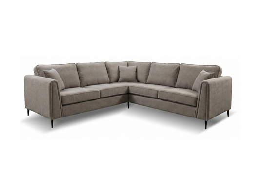 Ascot Chocolate Corner Sofa Boston Fabric