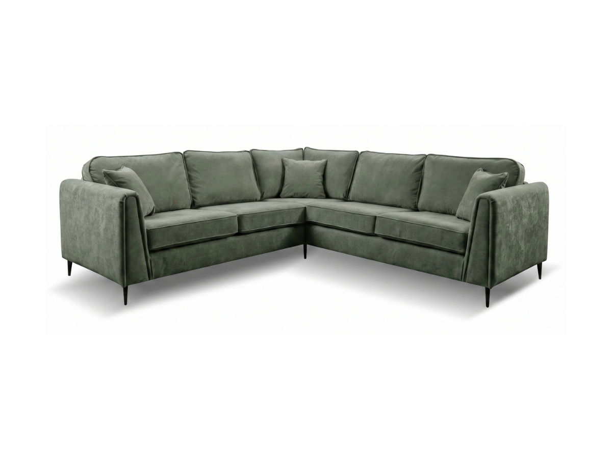 Ascot Forest Green Corner Sofa Boston Fabric
