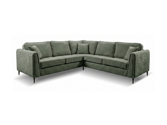 Ascot Forest Green Corner Sofa Boston Fabric