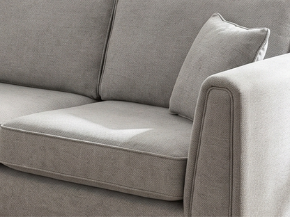 Ascot Light Grey Corner Sofa Boston Fabric