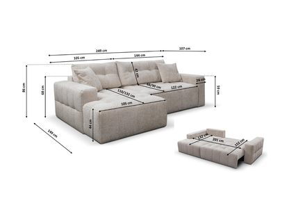 Ashley Corner Sofa Bed with Storage
