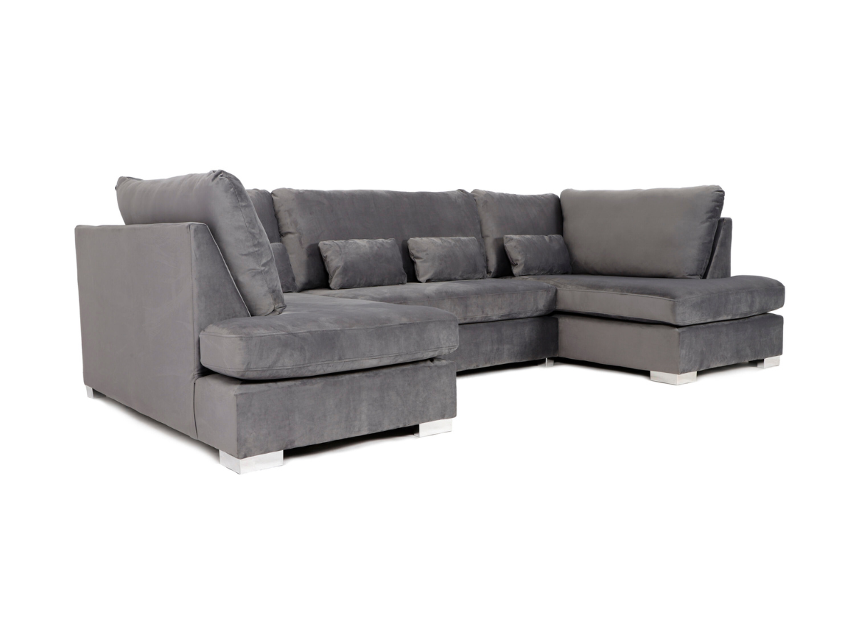 Belgravia U Shaped Sofa Plush Velvet