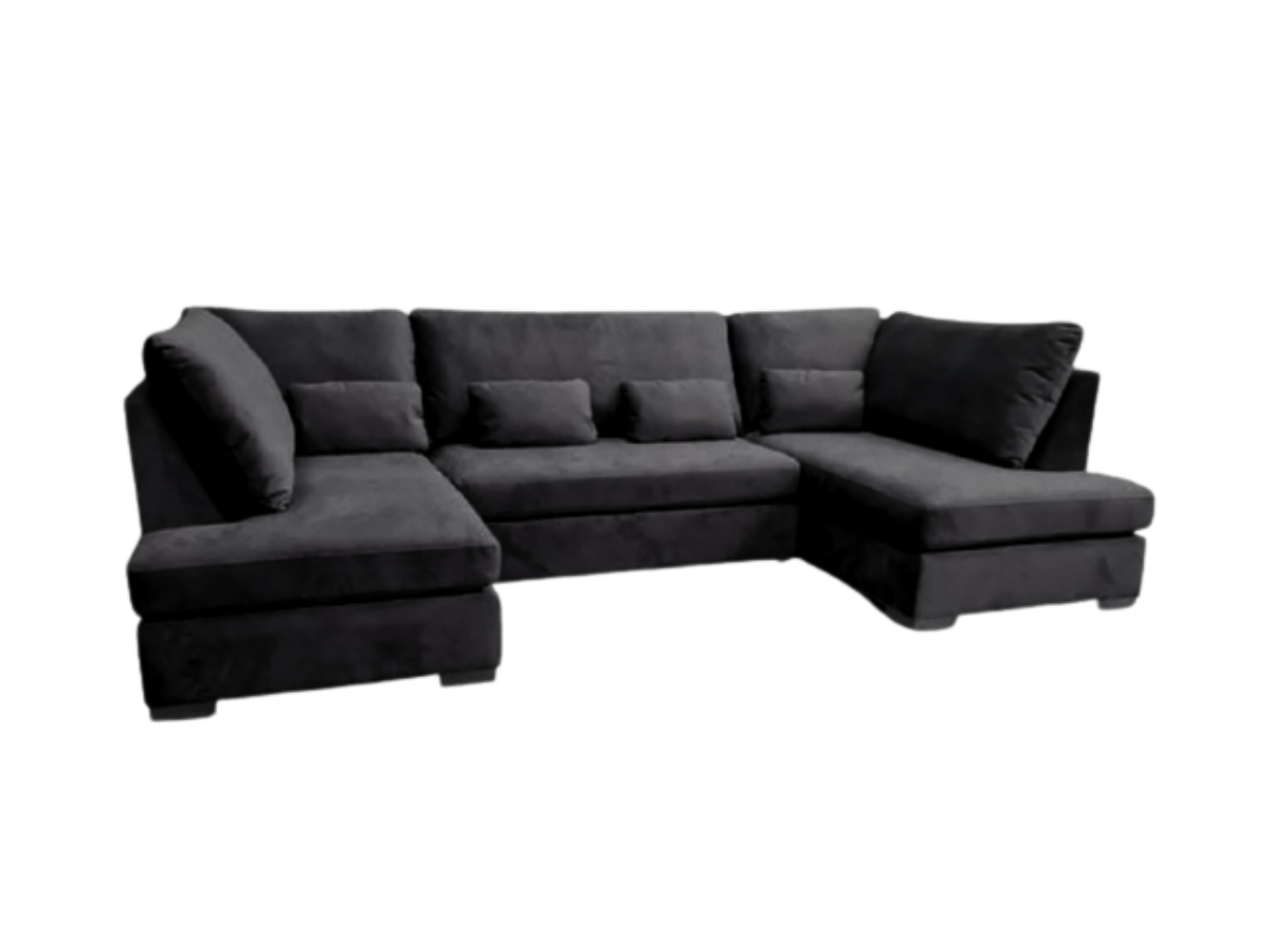 Belgravia U Shaped Sofa Plush Velvet