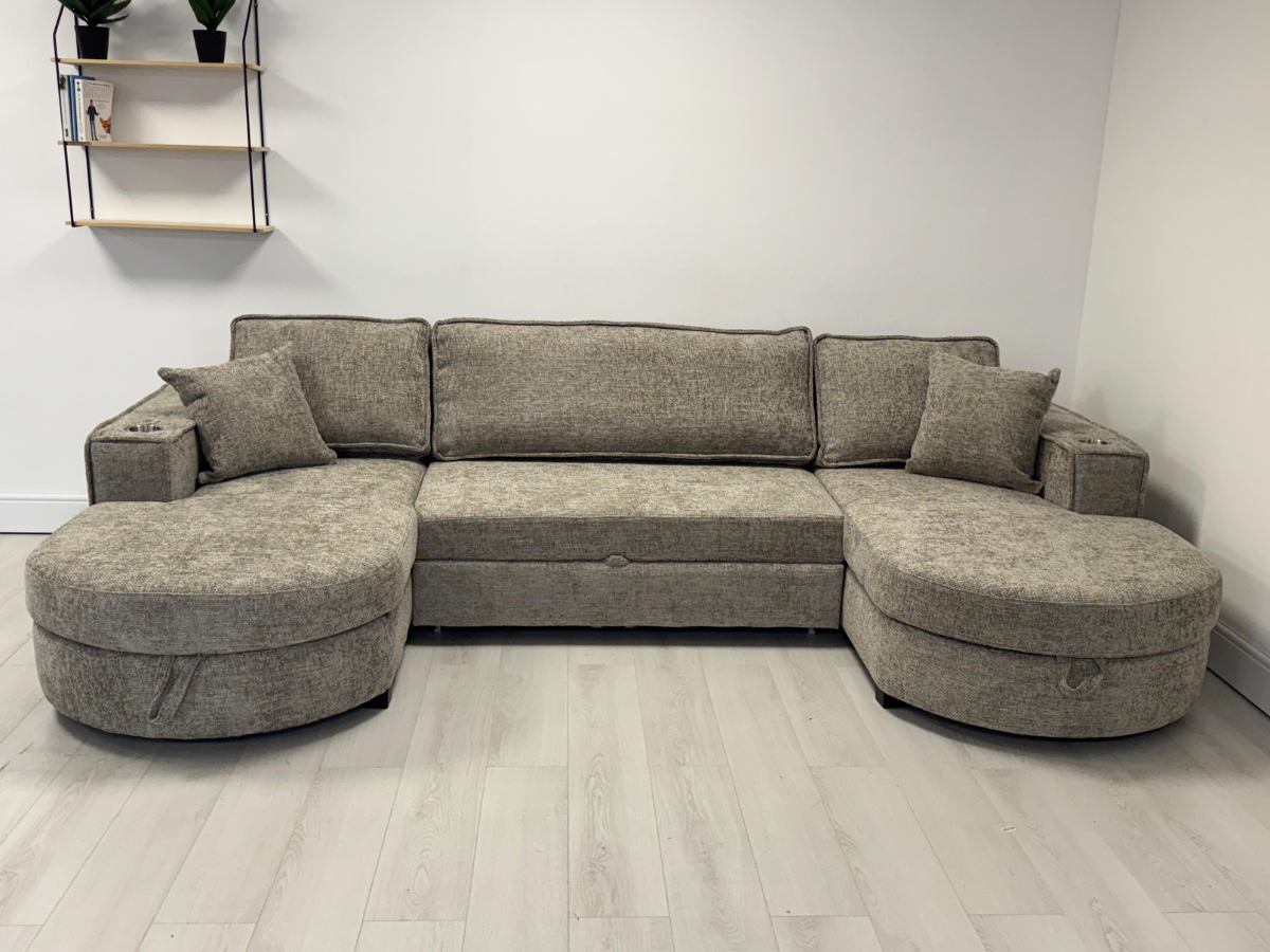 Belrosa Enzo U Shaped Sofa Bed with Storage