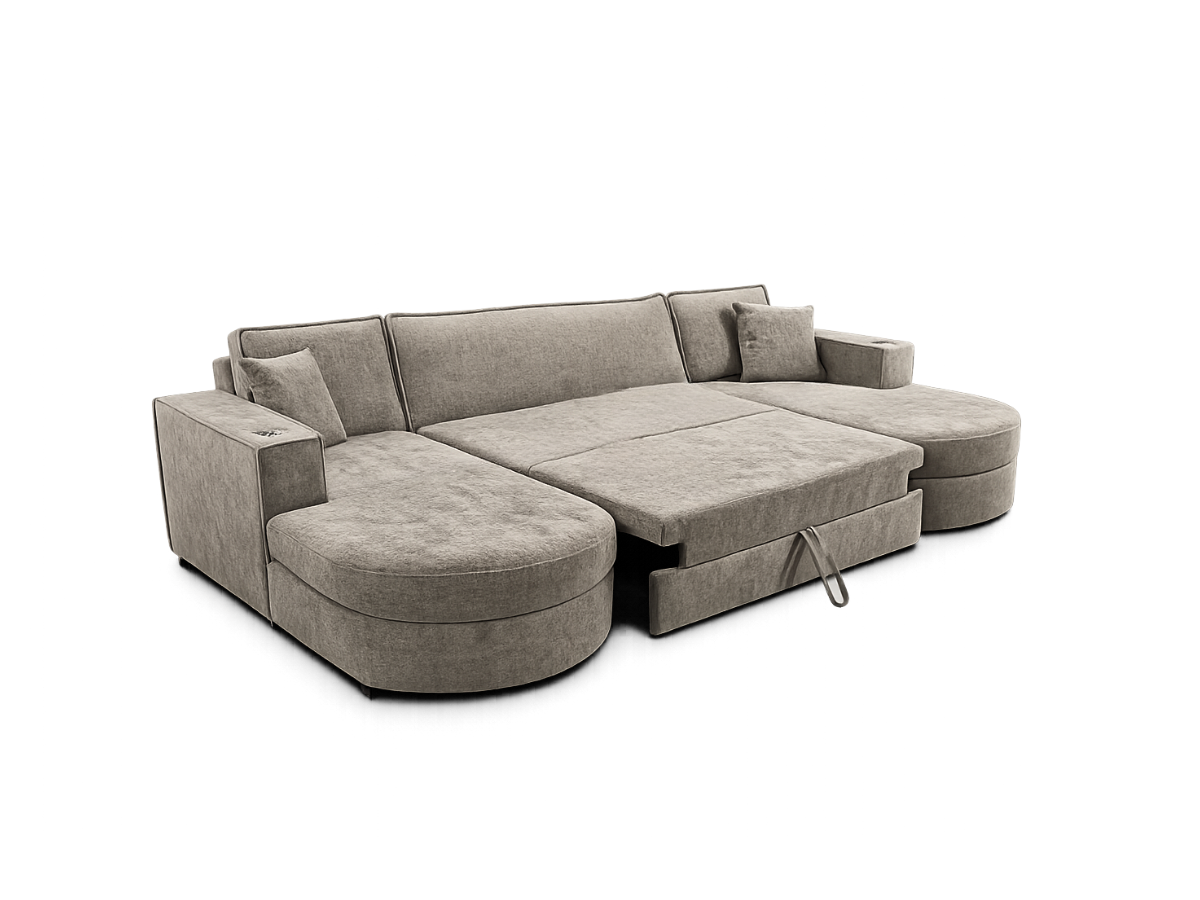 Belrosa Enzo U Shaped Sofa Bed with Storage