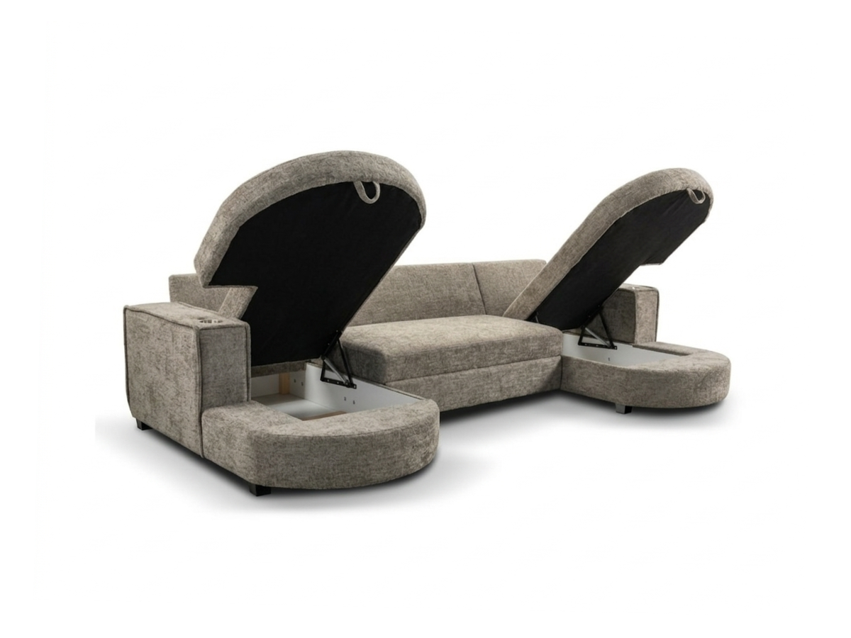Belrosa Enzo U Shaped Sofa Bed with Storage