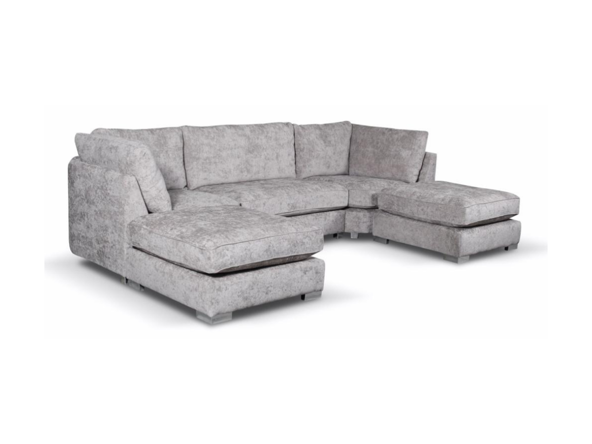 Bishop U-Shaped Sofa Truffle Luxe Chenille