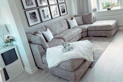 Bishop U-Shaped Sofa Truffle Luxe Chenille