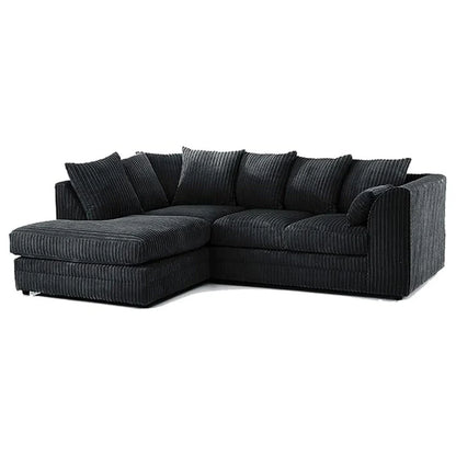 MNS Luxor Fabric Corner Sofa Coffee | Soft Jumbo Cord 3-4 Seater