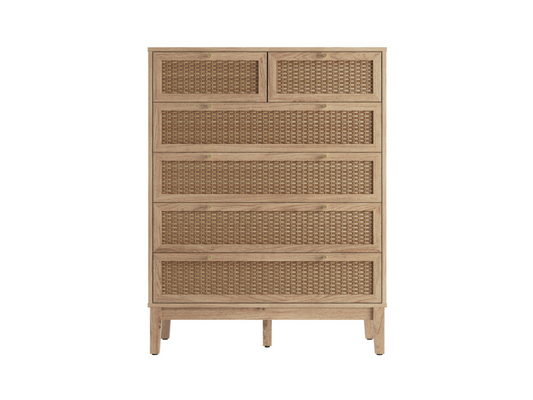 Bordeaux 6 Drawer Chest Oak