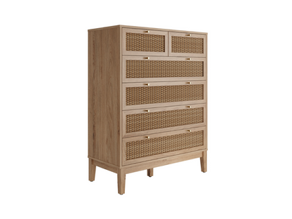 Bordeaux 6 Drawer Chest Oak