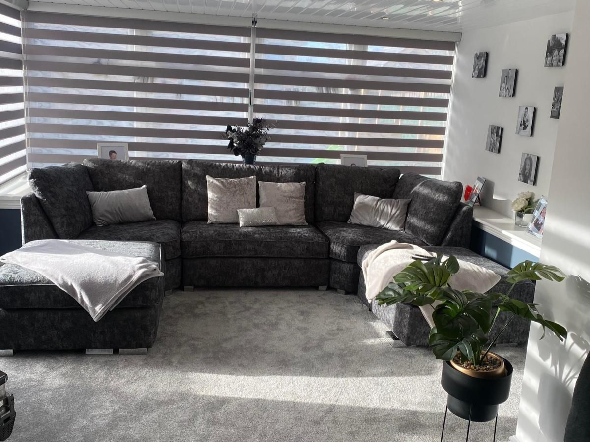 Brixton U Shaped Sofa Charcoal Grey