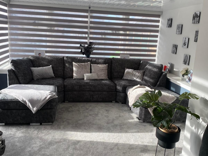 Brixton U Shaped Sofa Charcoal Grey