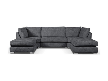 Brixton U Shaped Sofa Charcoal Grey