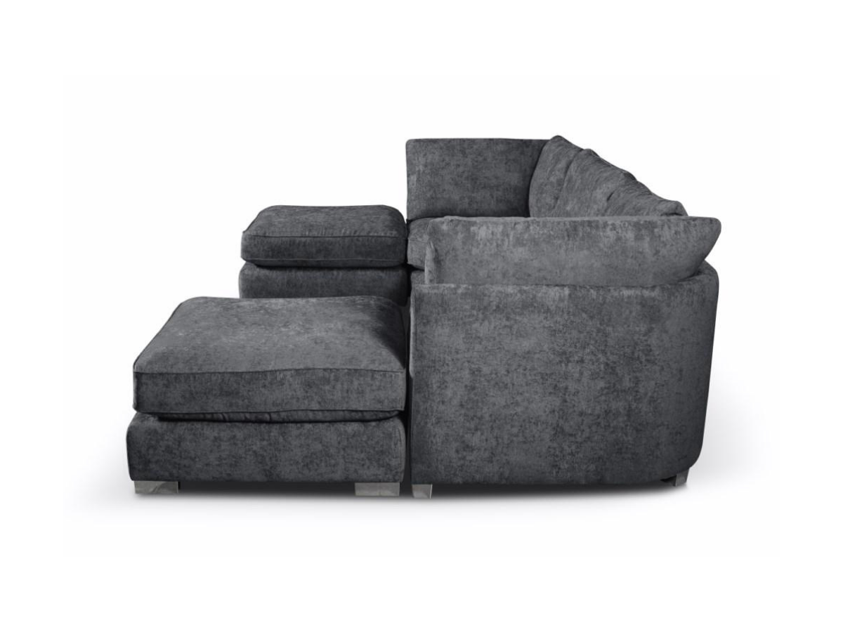 Brixton U Shaped Sofa Charcoal Grey