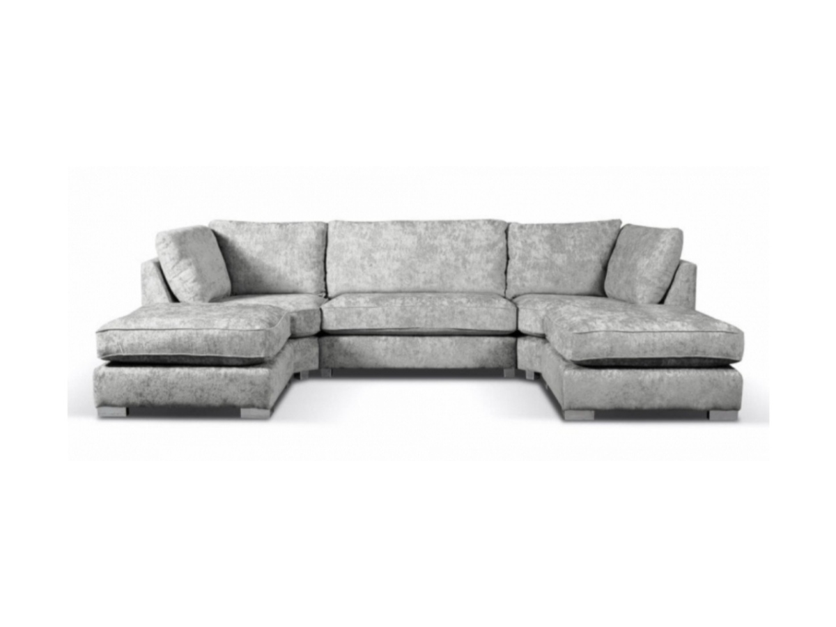Brixton U Shaped Sofa Silver