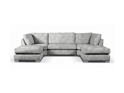 Brixton U Shaped Sofa Silver