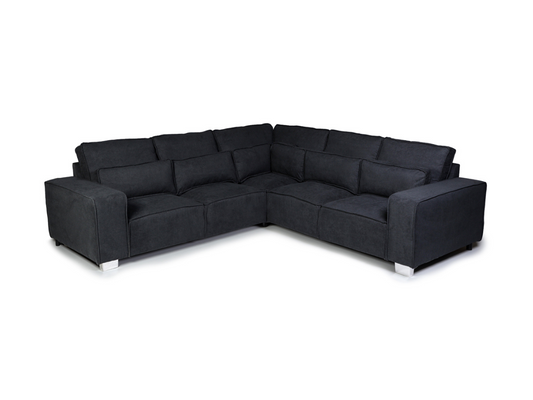 Broadgate Corner Sofa Black Kensington Fabric