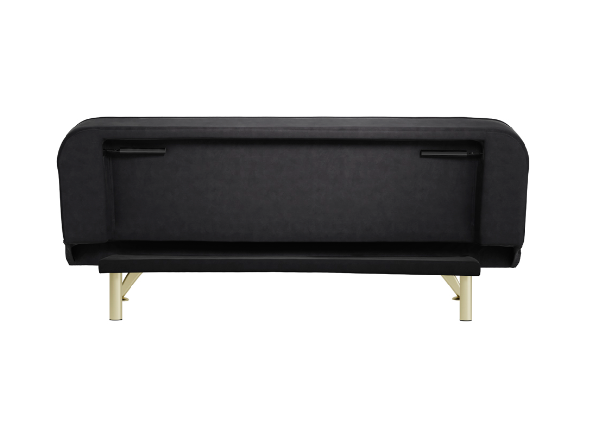 Burlington Sofa Bed Black Plush Velvet