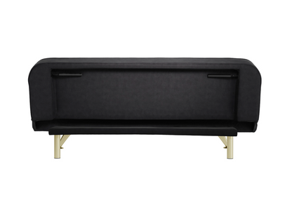 Burlington Sofa Bed Black Plush Velvet